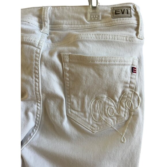 ✅3/$20 Deal-EV1 MADDY STRAIGHT LEG 360 STRETCH White Brushed Cotton Jeans-Wom 10 - Picture 1 of 8